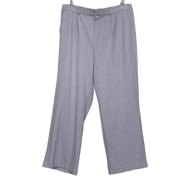 Torrid Studio Wide Leg Brushed Twill High Rise Pant Welt Pockets Grey Plus 14 S - Picture 5 of 13